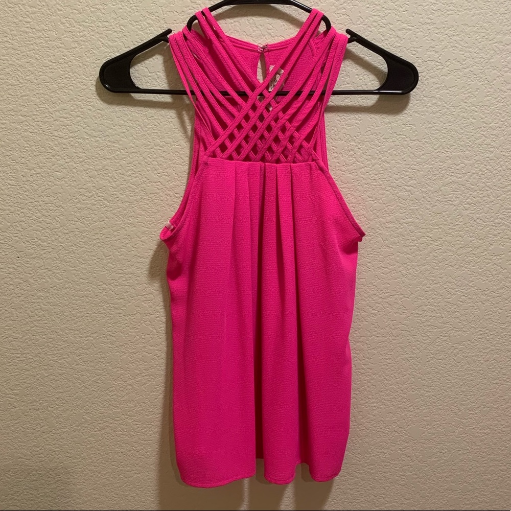 Hot pink sleeveless top
